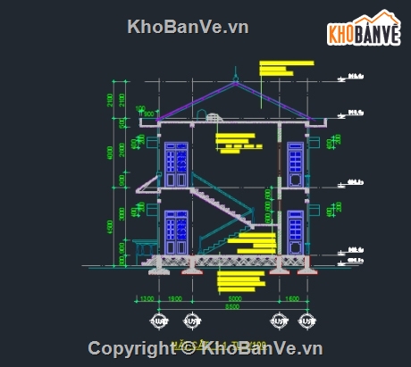 trạm xá 2 tầng,Bản vẽ trạm xá xã 8.5x20m,Bản vẽ trạm xá xã,Trạm xá xã,trạm y tế 2 tầng,kiến trúc trạm y tế